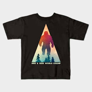 Geometric Sasquatch Hide and Seek Kids T-Shirt